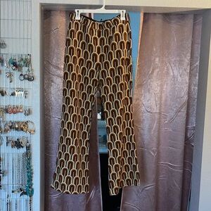 Zara Multicolor Patterned Flare Pants